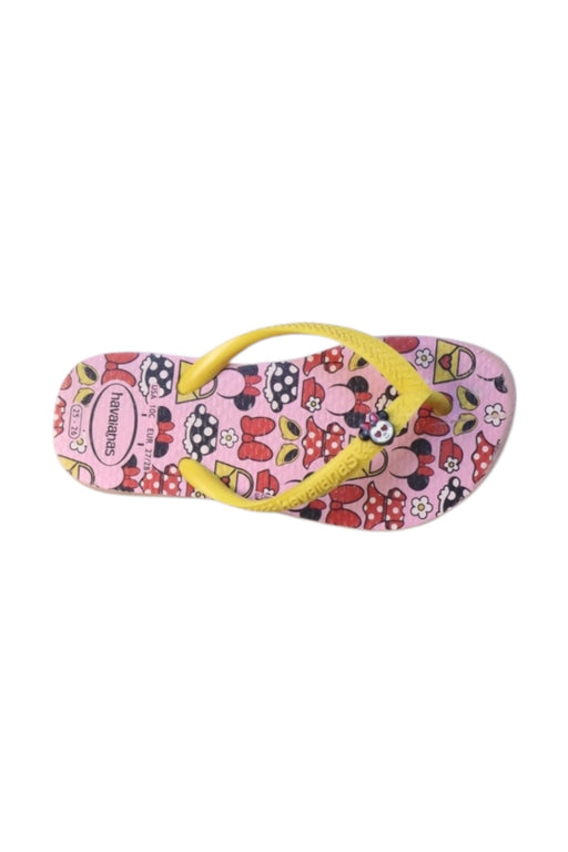 A Multicolour Flip Flops from Havaianas in size 4T for girl. (Front View)