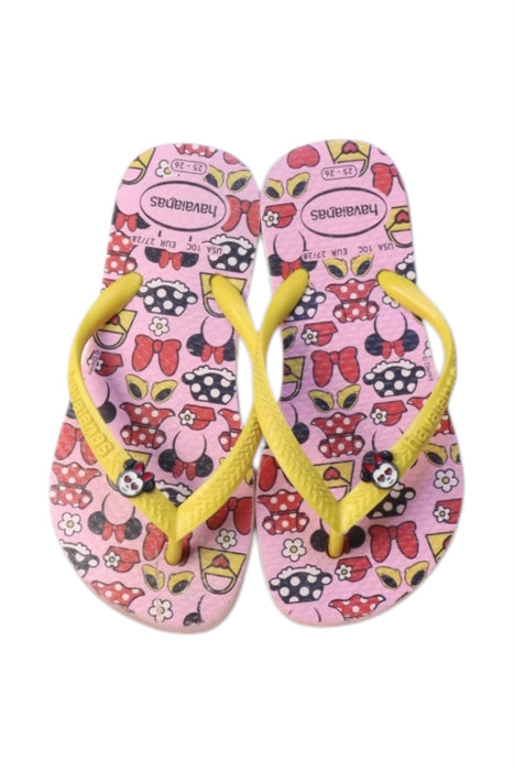 A Multicolour Flip Flops from Havaianas in size 4T for girl. (Back View)