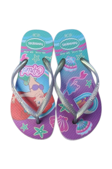 A Multicolour Flip Flops from Havaianas in size 5T for girl. (Back View)