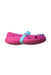 A Pink Slip Ons from Crocs in size 3T for girl. (Front View)
