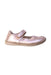 A Metallic Flats from Clarks in size 4T for girl. (Front View)