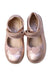 A Metallic Flats from Clarks in size 4T for girl. (Back View)