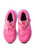 A Pink Sneakers from ASICS in size 6T for girl. (Back View)