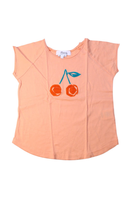 A Peach Short Sleeve Tops from Bonpoint in size 4T for girl. (Front View)