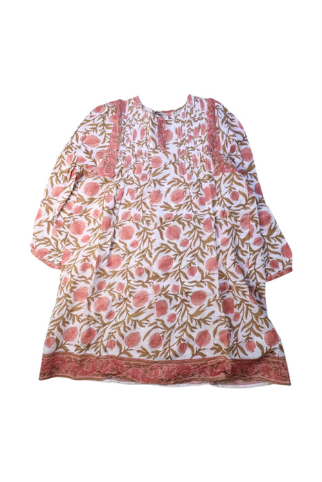 A Pink Long Sleeve Dresses from Bonton in size 8Y for girl. (Front View)