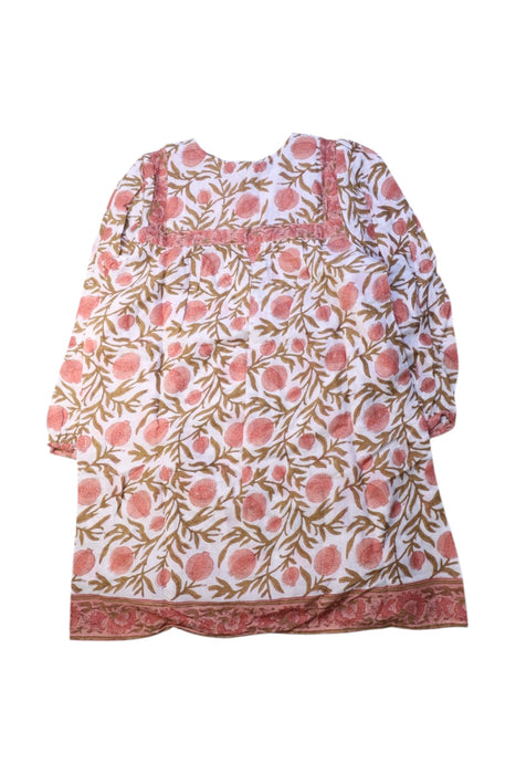 A Pink Long Sleeve Dresses from Bonton in size 8Y for girl. (Back View)