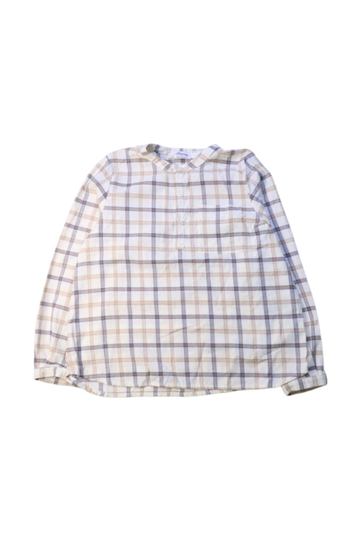 A Beige Long Sleeve Shirts from Bonpoint in size 6T for girl. (Front View)