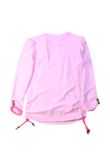 A Pink Rash Guards from Sunuva in size 7Y for girl. (Back View)
