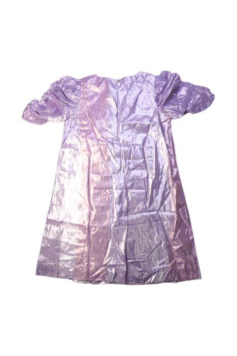 A Purple Short Sleeve Dresses from Velveteen in size 8Y for girl. (Back View)
