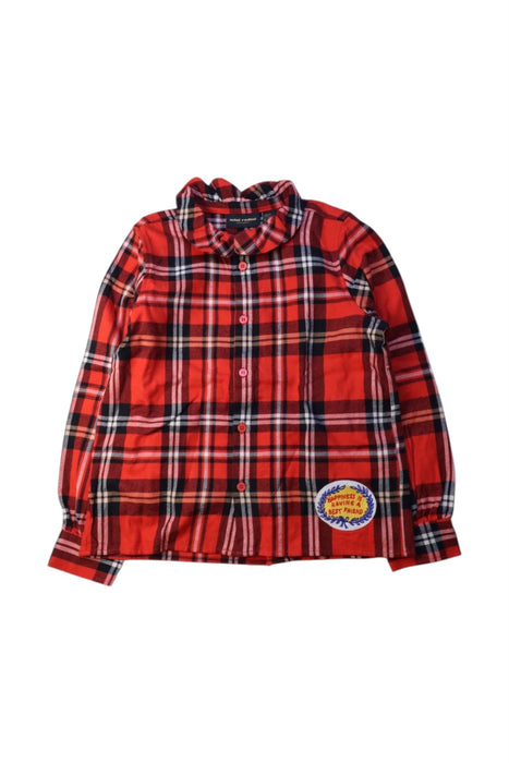 A Red Long Sleeve Shirts from Mini Rodini in size 8Y for girl. (Front View)