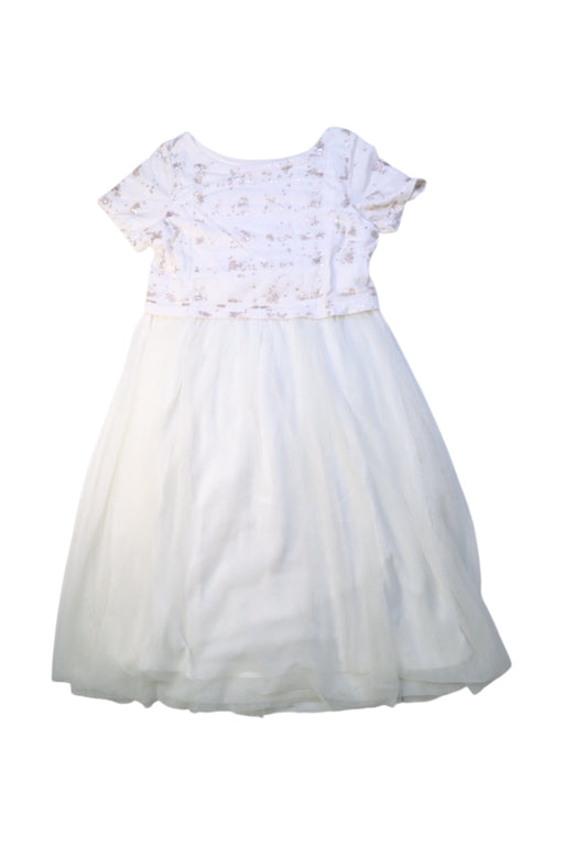 A Ivory Short Sleeve Dresses from Billieblush in size 6T for girl. (Front View)