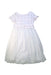 A Ivory Short Sleeve Dresses from Billieblush in size 6T for girl. (Front View)
