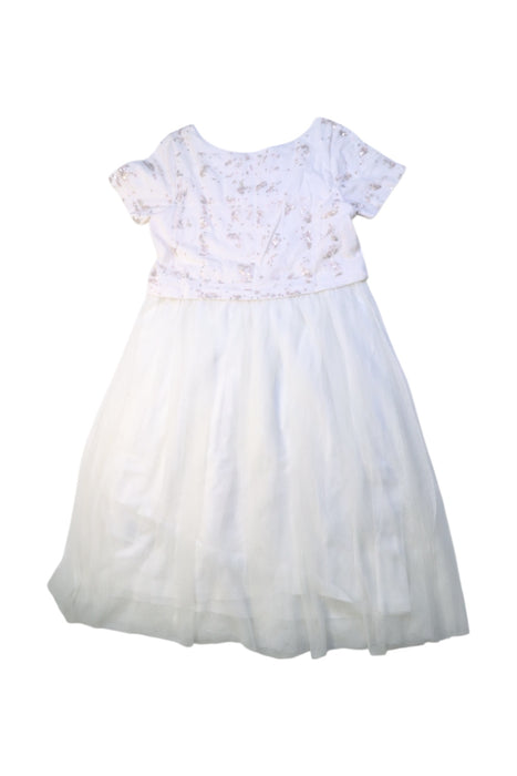 A Ivory Short Sleeve Dresses from Billieblush in size 6T for girl. (Back View)