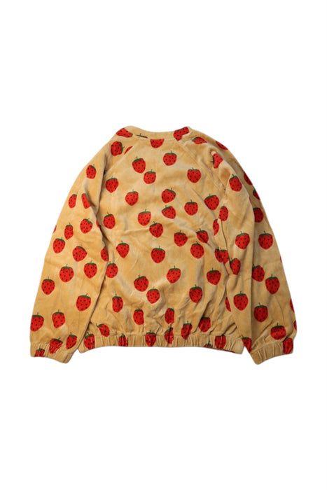 A Beige Crewneck Sweatshirts from Mini Rodini in size 9Y for girl. (Back View)