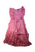 A Pink Sleeveless Dresses from Velveteen in size 8Y for girl. (Front View)