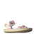 A Pink Sandals from Sun-San in size 4T for girl. (Front View)