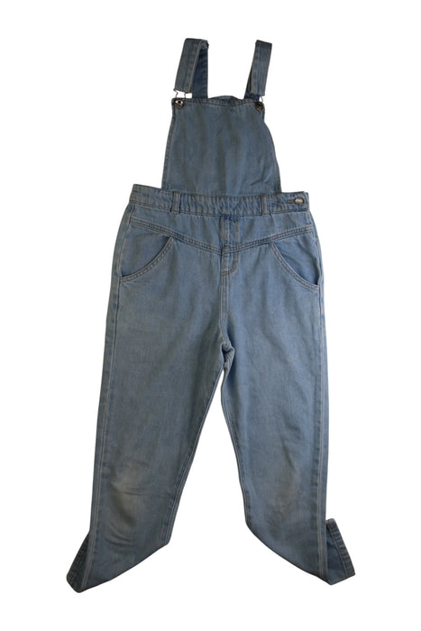 A Blue Long Overalls from Seed in size 8Y for girl. (Front View)