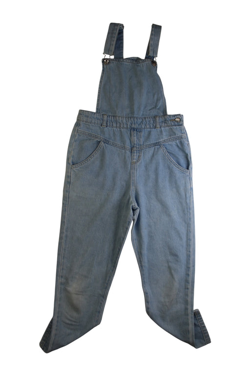 A Blue Long Overalls from Seed in size 8Y for girl. (Front View)