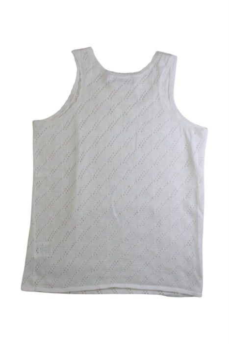 A White Sleeveless Tops from Excuse My French in size 10Y for girl. (Back View)