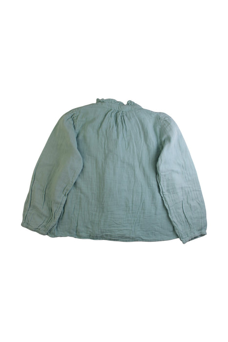 A Green Long Sleeve Shirts from Monoprix in size 10Y for girl. (Back View)