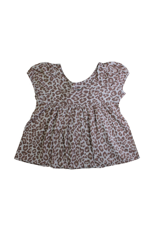 A Brown Short Sleeve Tops from Bonton in size 8Y for girl. (Front View)