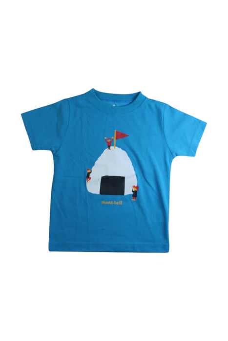 A Blue Short Sleeve T Shirts from Mont-bell in size 2T for boy. (Front View)