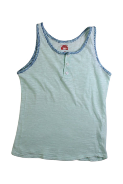 A Green Sleeveless Tops from Bonton in size 8Y for boy. (Front View)
