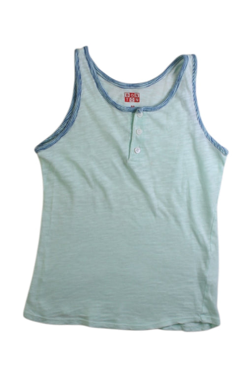 A Green Sleeveless Tops from Bonton in size 8Y for boy. (Front View)