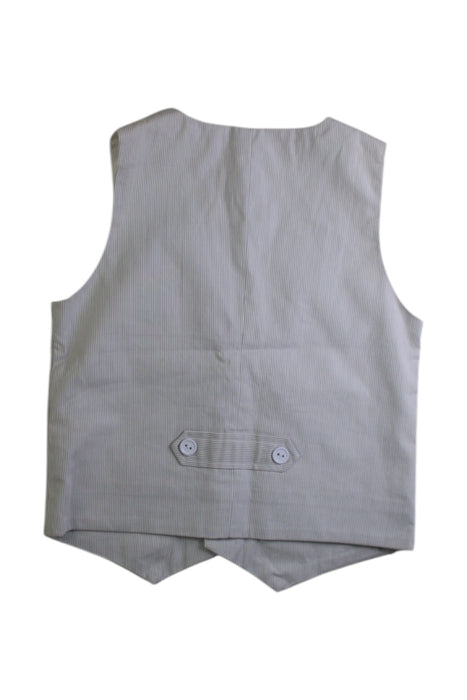 A White Suit Vests from Jacadi in size 5T for boy. (Back View)