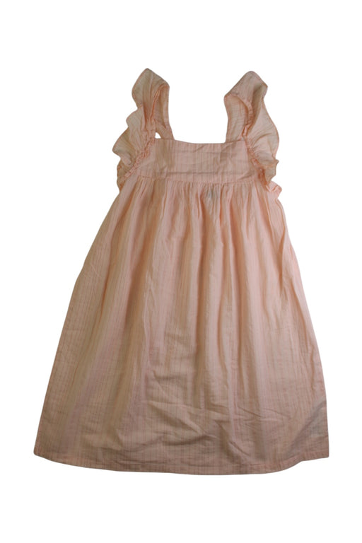 A Peach Sleeveless Dresses from Bonton in size 8Y for girl. (Front View)