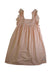 A Peach Sleeveless Dresses from Bonton in size 8Y for girl. (Front View)