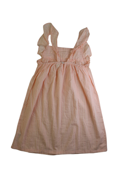 A Peach Sleeveless Dresses from Bonton in size 8Y for girl. (Back View)