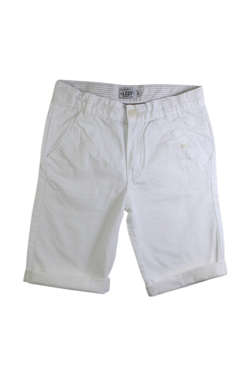 A White Shorts from La Compagnie des Petits in size 6T for boy. (Front View)