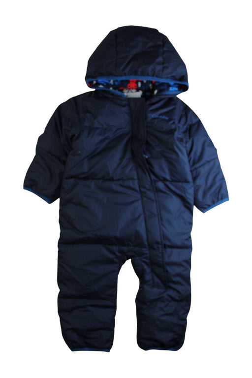 A Navy Snowsuits from Columbia in size 12-18M for boy. (Front View)