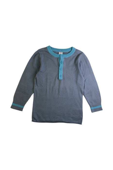 A Blue Buttoned Sweatshirts from Juliet & the Band in size 6T for boy. (Front View)