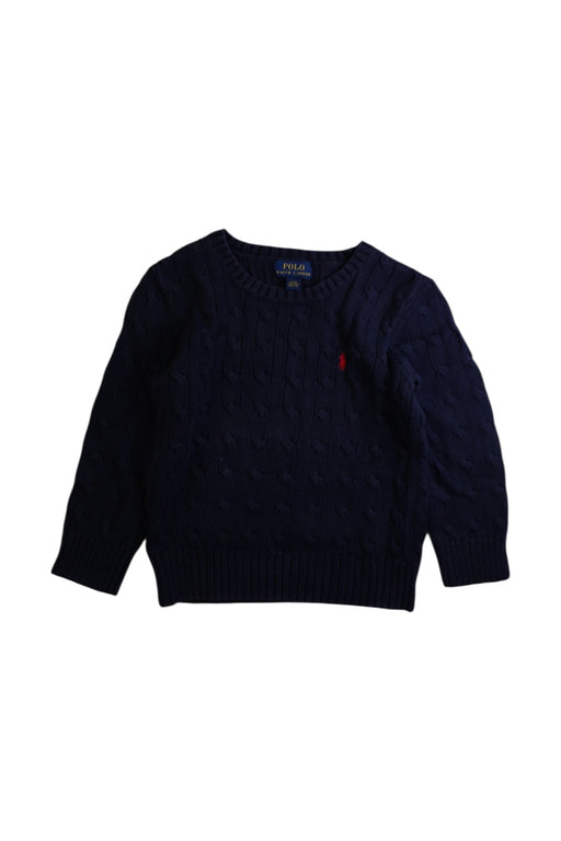 A Navy Knit Sweaters from Polo Ralph Lauren in size 4T for boy. (Front View)