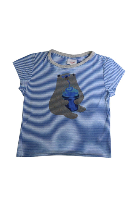 A Blue Short Sleeve T Shirts from Seed in size 4T for boy. (Front View)