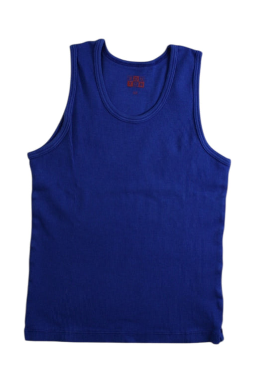 A Blue Sleeveless Tops from Bonton in size 6T for boy. (Front View)