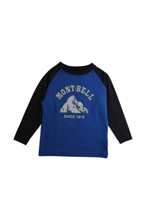 A Blue Long Sleeve T Shirts from Mont-bell in size 2T for boy. (Front View)