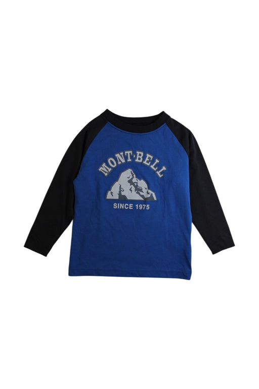 A Blue Long Sleeve T Shirts from Mont-bell in size 2T for boy. (Front View)