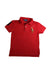 A Red Short Sleeve Polos from Polo Ralph Lauren in size 3T for boy. (Front View)