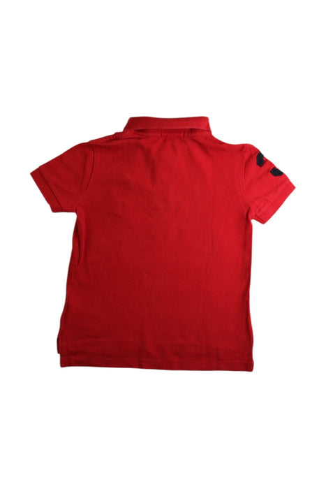 A Red Short Sleeve Polos from Polo Ralph Lauren in size 3T for boy. (Back View)