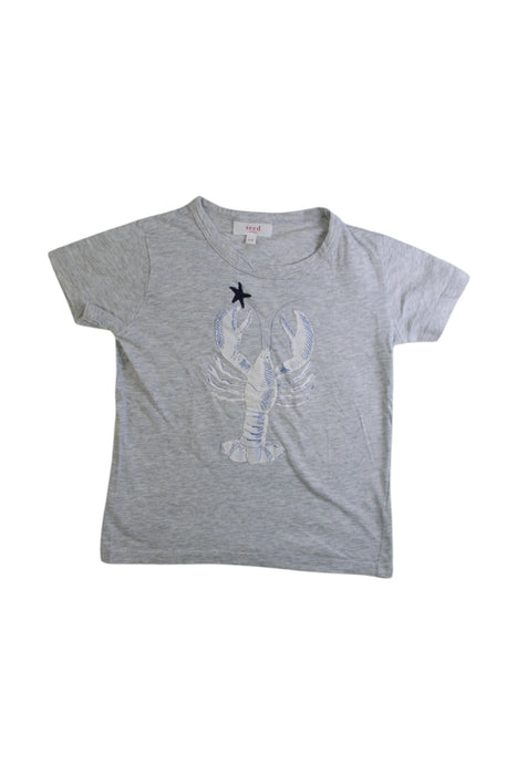 A Grey Short Sleeve T Shirts from Seed in size 3T for boy. (Front View)