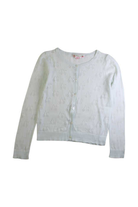 A White Cardigans from Bonpoint in size 8Y for girl. (Front View)