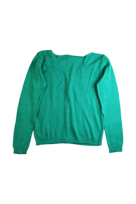 A Green Cardigans from Bonton in size 8Y for girl. (Back View)