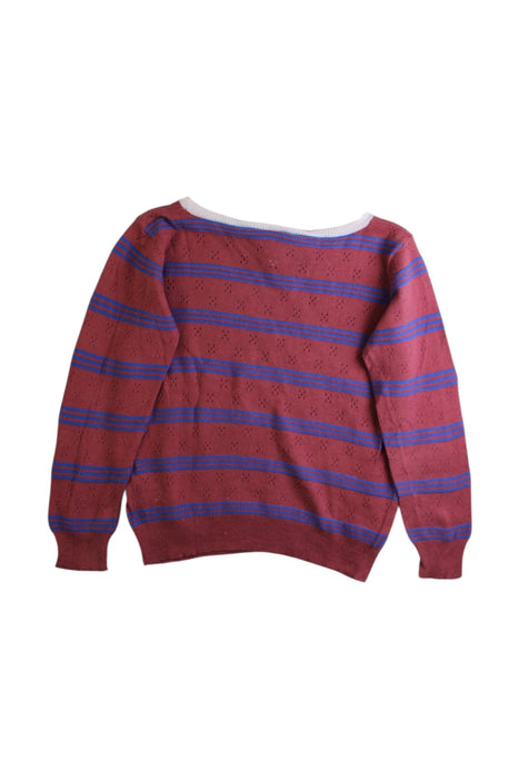 A Red Knit Sweaters from Bonton in size 6T for girl. (Back View)