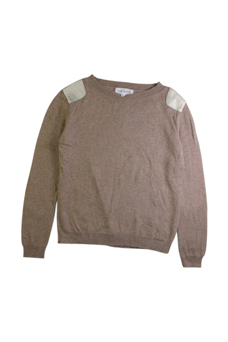 A Beige Knit Sweaters from Excuse My French in size 8Y for girl. (Front View)