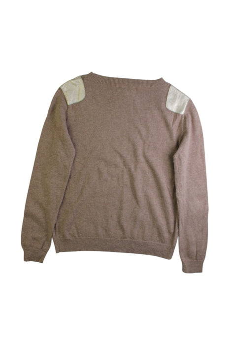 A Beige Knit Sweaters from Excuse My French in size 8Y for girl. (Back View)