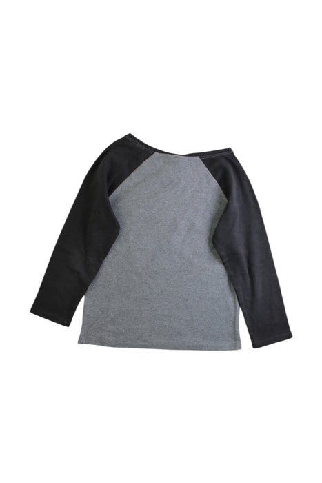 A Grey Long Sleeve Shirts from Bonton in size 6T for boy. (Back View)