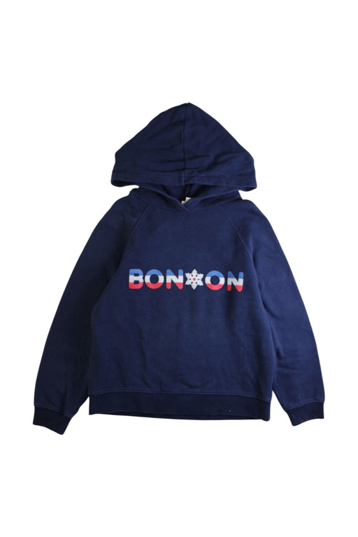 A Navy Hooded Sweatshirts from Bonton in size 8Y for boy. (Front View)